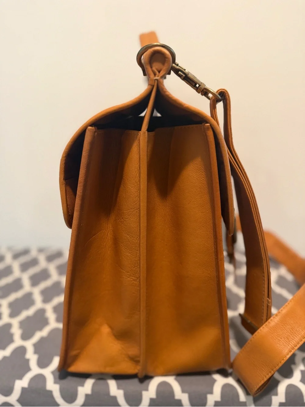 Rodrigo Cowhide Natural Leather Double Sided briefcase